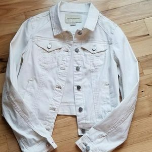 Anthropologie Pilcro White Denim Jean Jacket